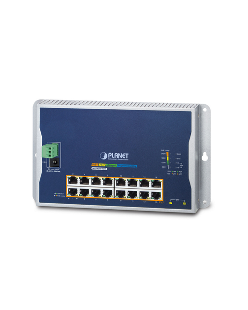 PLANET WGS-4215-16P2S Industrial Flat Wall Mount L2 Managed 16