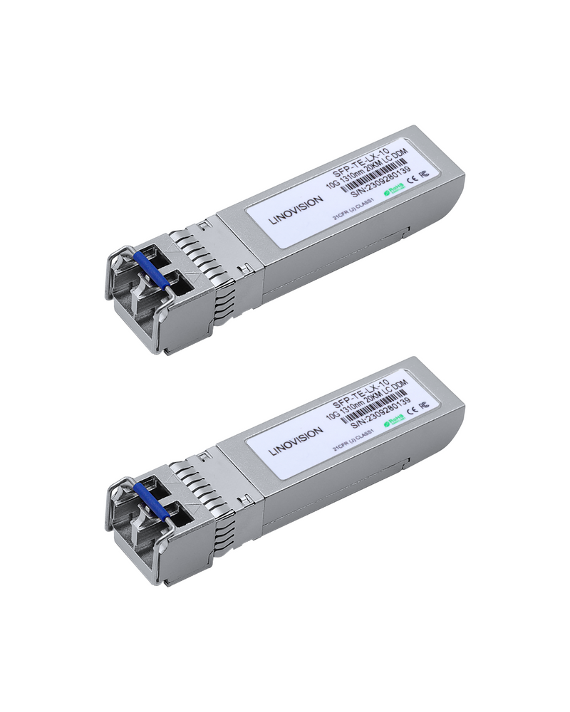 10Gbps BIDI SFP+ Optical Transceiver for POE Switches with 10G SFP Module (SFP-TE-LX-10(2 pack))