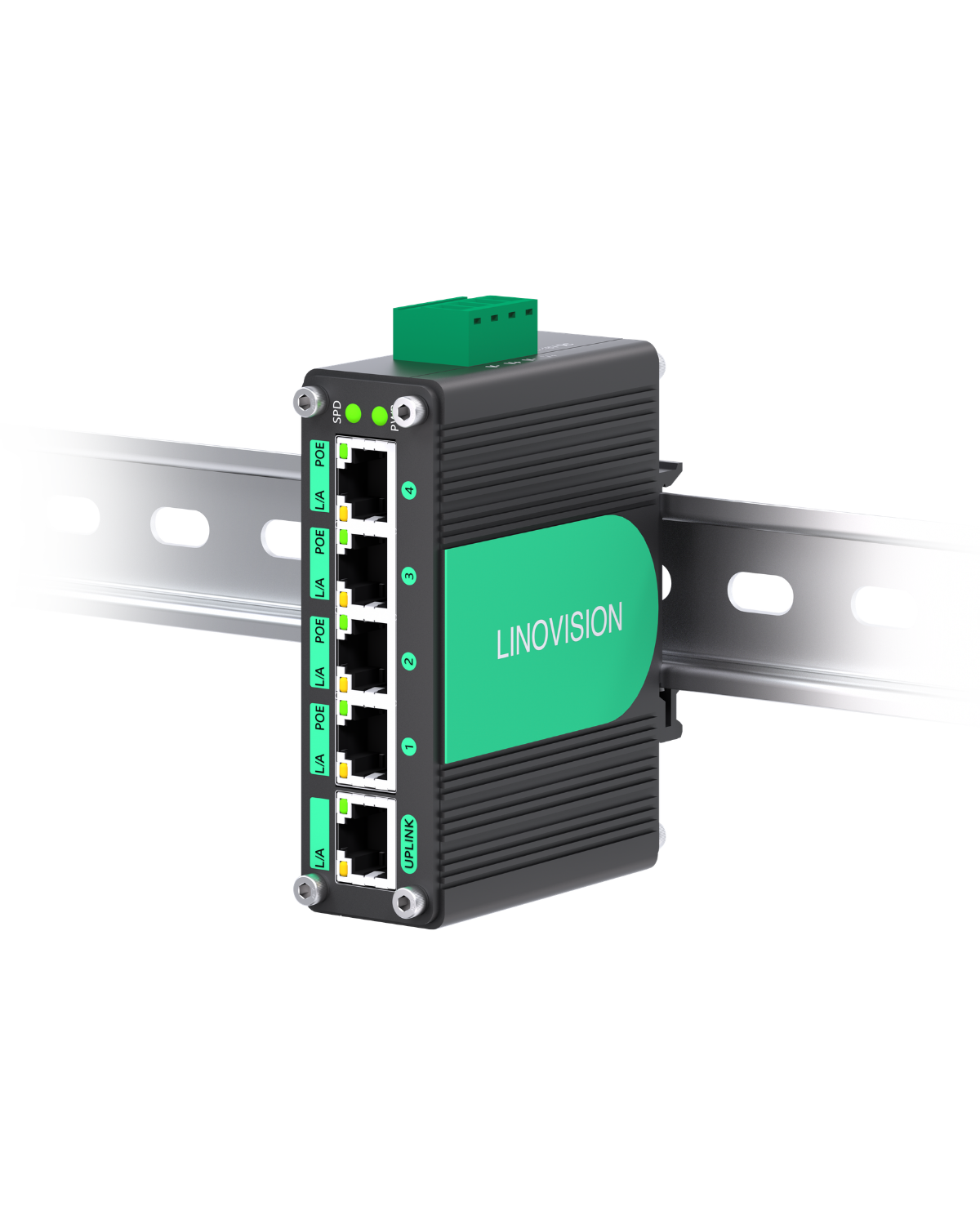 5 Ports Full Gigabit POE Switch with DC12V~DC48V Input voltage booster 5 Ports Full Gigabit POE Switch with DC12V~DC48V Input voltage booster