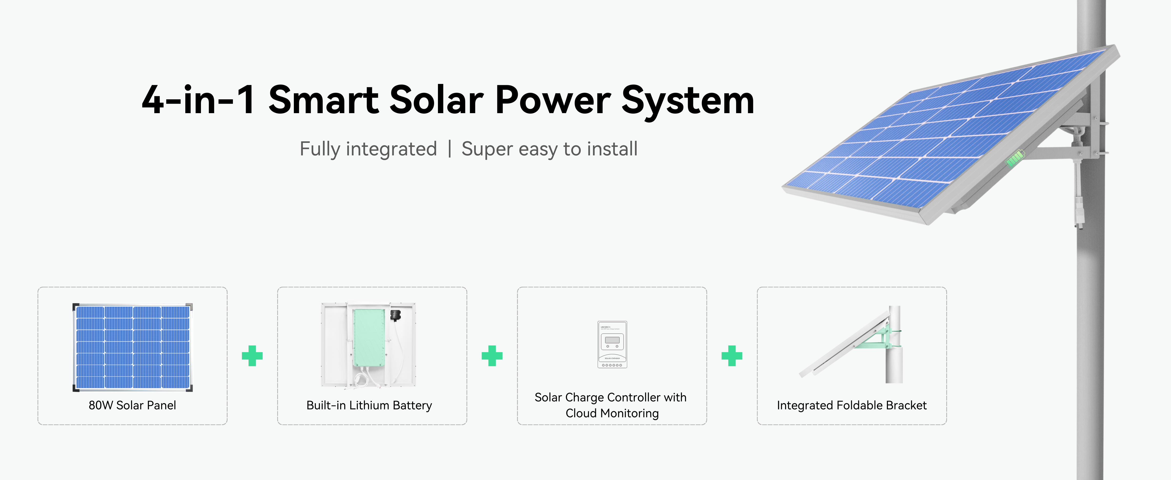 (GO SOLO Bridge) 4-in-1 Smart Solar Power System with Wireless Bridge ...