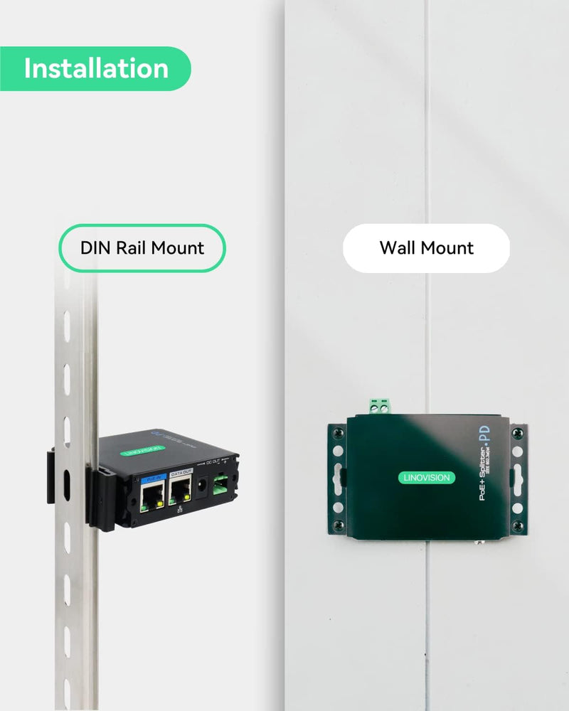 工业级千兆POE+分路器，带DC12V/DC24V/POE 24V输出