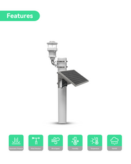Solar Powered LoRaWAN Wireless Weather Station, Professional version for Temperature, humidity, wind speed, wind direction, barometric pressure and rainfall