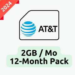 12-Month Pack of AT&T 2GB/Mo Data Plan