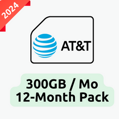 12-Month Pack of AT&T 300GB/Mo Data Plan