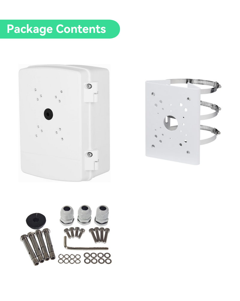 Outdoor Enclosure for PoE Switches or Cellular Routers, Pole Mount Included