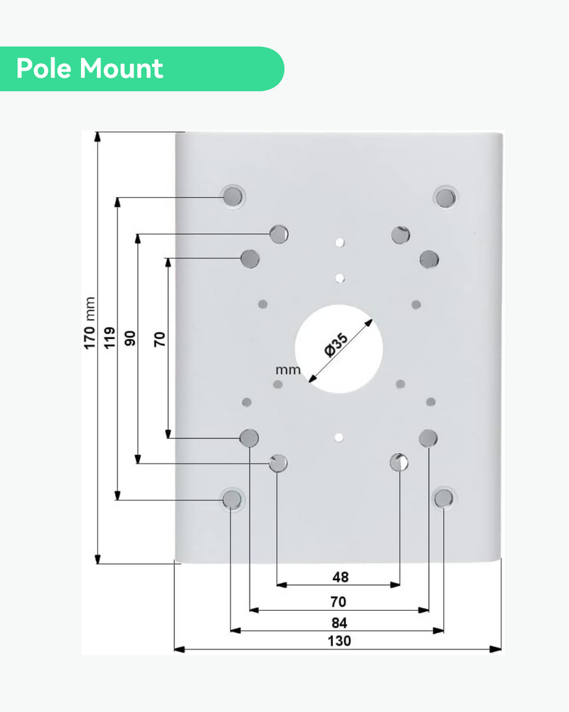 Outdoor Enclosure for PoE Switches or Cellular Routers, Pole Mount Included
