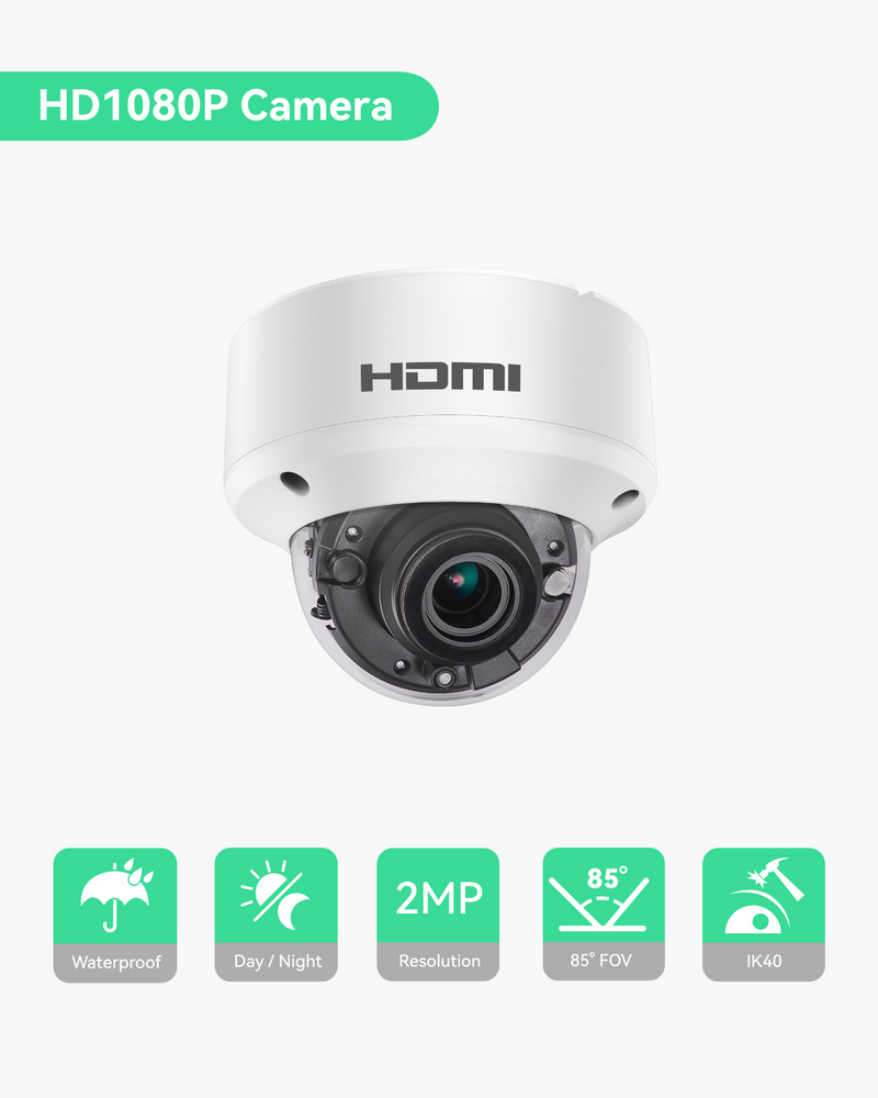 5MP HDMI 安防摄像头，带 HDMI 或 VGA 输出，无延迟，2.8 毫米固定镜头