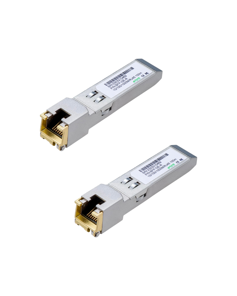1.25G SFP to RJ45 Copper Gigabit Ethernet Transceiver, Up to 328ft