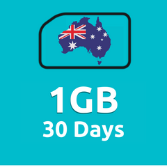 1GB 30 Days High Speed Cellular Data Plan for Australia