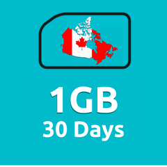 1GB 30 Days High Speed Cellular Data Plan for Canada