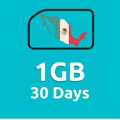 1GB 30 Days High Speed Cellular Data Plan for Mexico