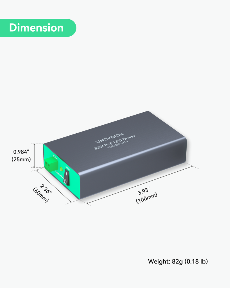 (POE-Driver30) 30W High-Efficiency PoE LED Driver for Professional Lighting