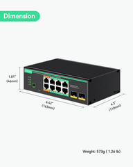 POE-SWR608G-Solar) Industrial 8 Ports Full Gigabit PoE Switch