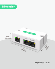 Mini 2-Port PoE Extender to Split One PoE cable for Two PoE devices (POE-Extender02)