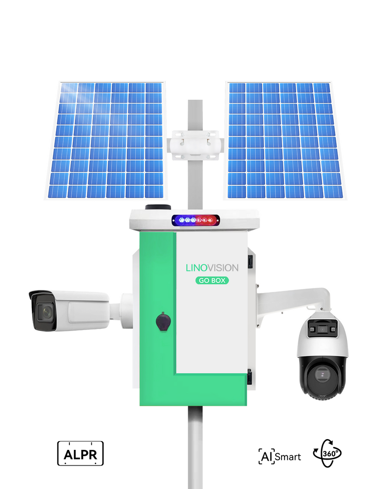 (GO BOX-V1200PW-PTZ-LPR) Versatile Solar Powered Cameras System with License Plate Recognition