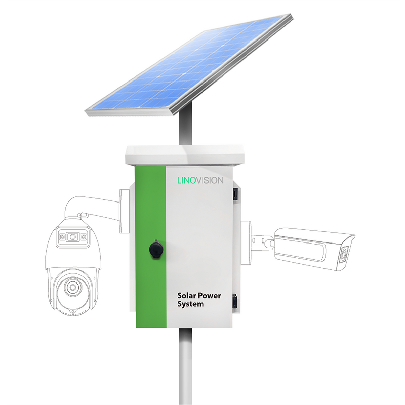 GO BOX-V1200PW Versátil sistema de energía solar con batería de litio de 1200 WH, 4G LTE inalámbrico y salida POE múltiple