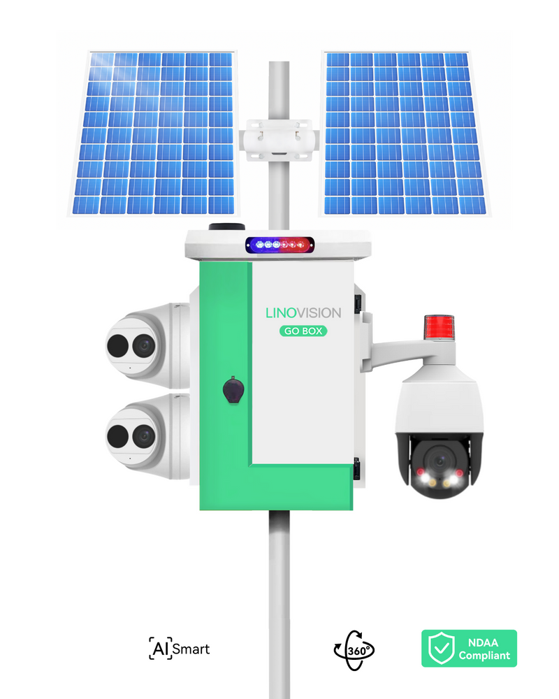 (GO BOX-V1200PW-PTZ675-2T4 NDAA) Commercial Solar Powered Cameras System