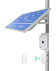 (GO SOLO Bridge) 4-in-1 Smart Solar Power System with Wireless Bridge for Security Cameras