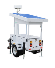 (GO Trailer S7P870B800)  22.8 ft electric steel mast, square telescopic type, 2x435W solar panels, 4x200AH LiFePO4 battery