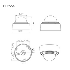 Wall-mount bracket for mini dome camera