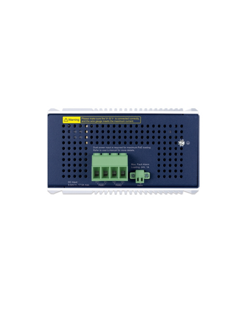 PLANET IGS-5225-4UP1T2S-12V Industrial L2+ 4-Port 10/100/1000T 802.3bt PoE + 1-Port 10/100/1000T + 2-Port 1G/2.5G SFP Managed Ethernet Switch w/12V Booster