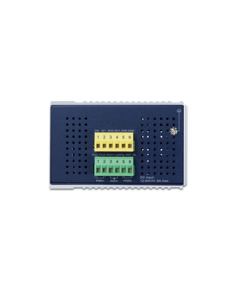 PLANET IGS-5225-8P4S-12V Industrial L2+ 8-Port 10/100/1000T 802.3at PoE + 2-Port 100/1G SFP + 2-Port 100/1G/2.5G SFP Managed Ethernet Switch w/ 12V Booster