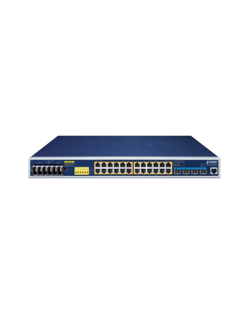 PLANET IGS-6325-24UP4X Industrial L3 24-Port 10/100/1000T 802.3bt PoE + 4-Port 10G SFP+ Managed Ethernet Switch