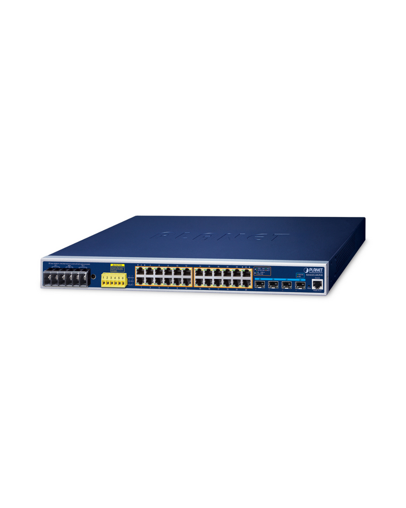PLANET IGS-6325-24UP4X Industrial L3 24-Port 10/100/1000T 802.3bt PoE + 4-Port 10G SFP+ Managed Ethernet Switch