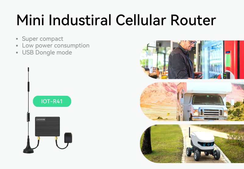 Small Iot Router Mini Industrial 4G LTE Router with Low Power Consumption and GPS/RS232 ...
