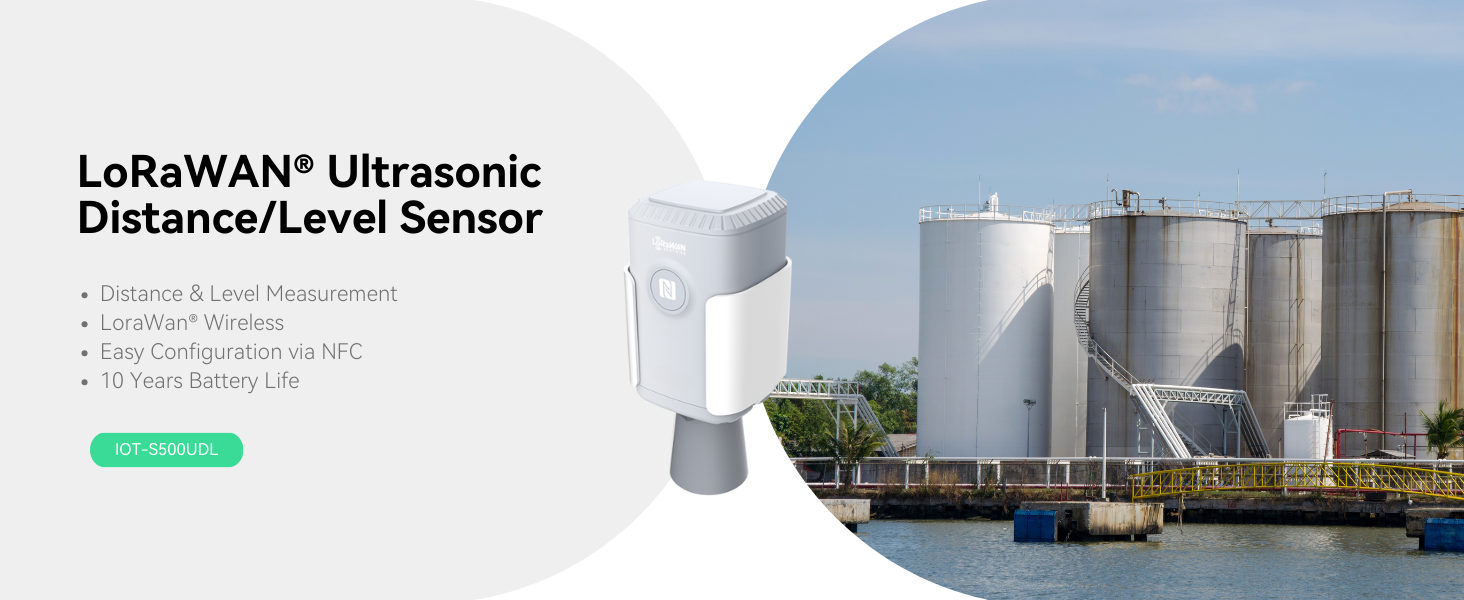 LoRaWAN Wireless Ultrasonic Distance/Level Sensor with Battery (IOT-S5 ...