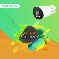 ColorVu POE IP Bullet Camera support 24hr color night vision with warm white LED NDAA
