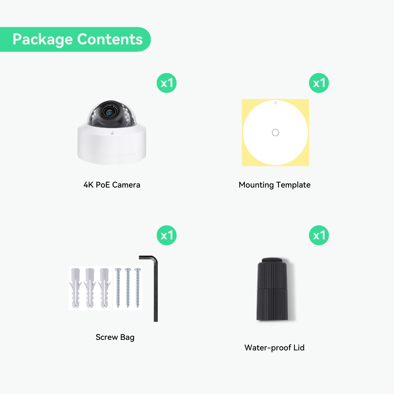 Panoeagle 8MP 4K PoE IP Camera – HIKVISION Compatible, Built-in Mic, IR Night Vision, 2.8mm Lens