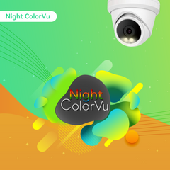 6MP 24/7 Night ColorVu POE IP Turret Camera with built-in Mic NDAA