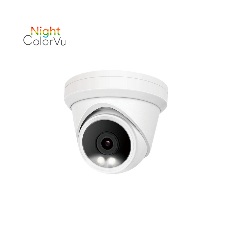 4K ColorVu POE IP Turret Camera support 24hr color night vision