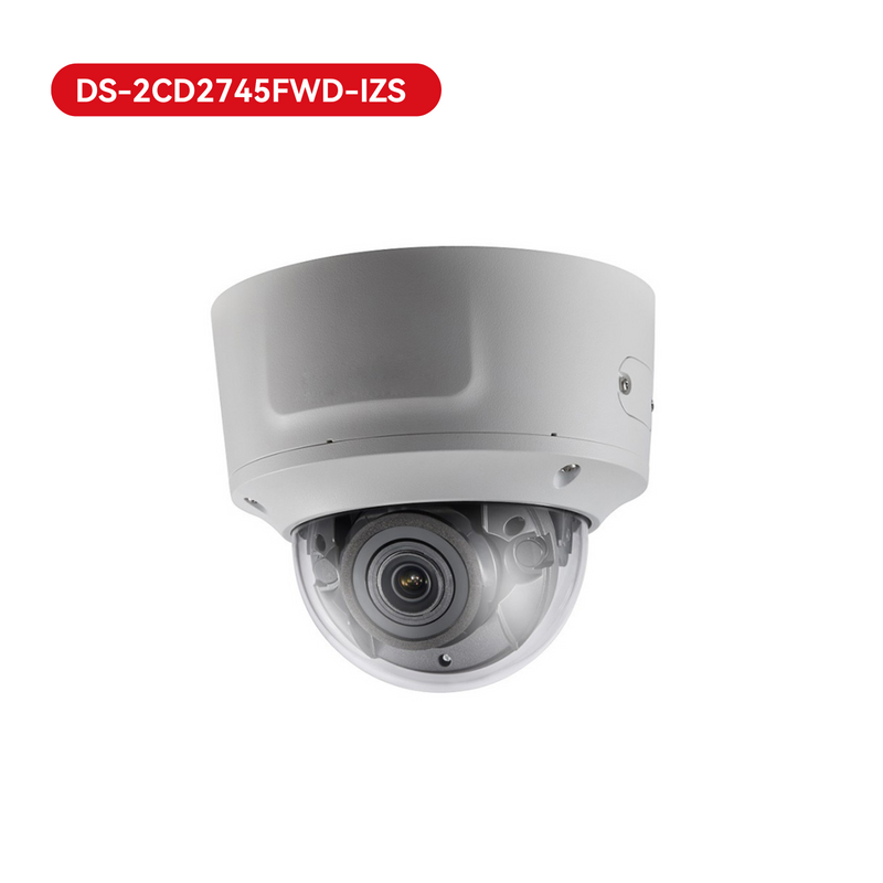 Hikvision OEM DS-2CD2745FWD-IZS H.265 4MP Motorized IR dome camera, WDR, audio'alarm