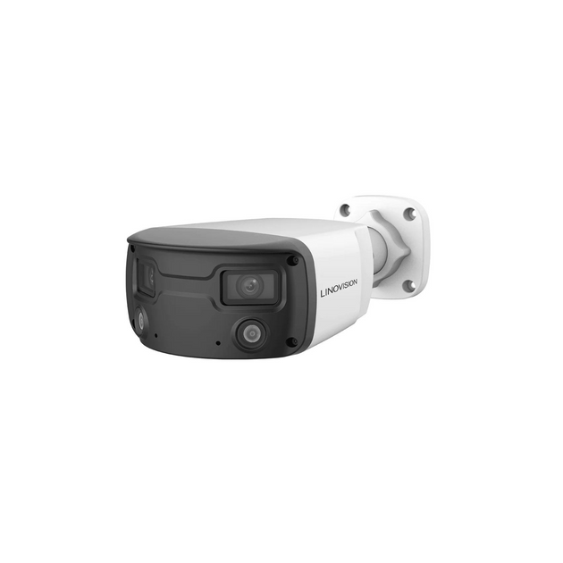 NDAA 4MP Dual-Lens Panoramic AI Smart Camera, Night ColorVu, Two-Way T ...