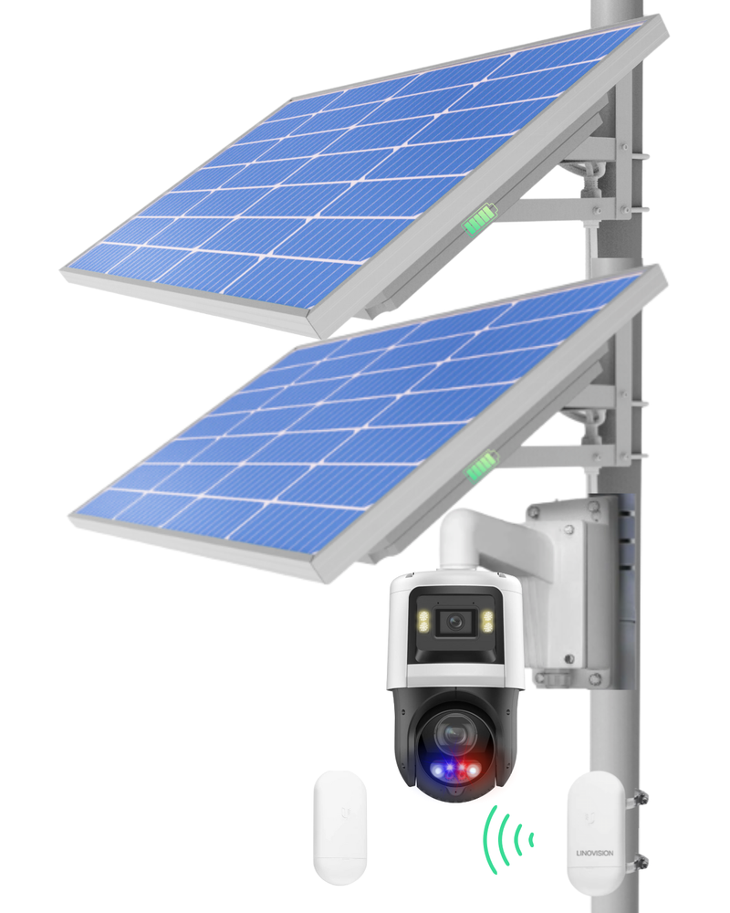 (GO SOLOX2 PTZ544D UB) Commercial Solar Power Camera KIT with Pre-Paired Wireless Bridges