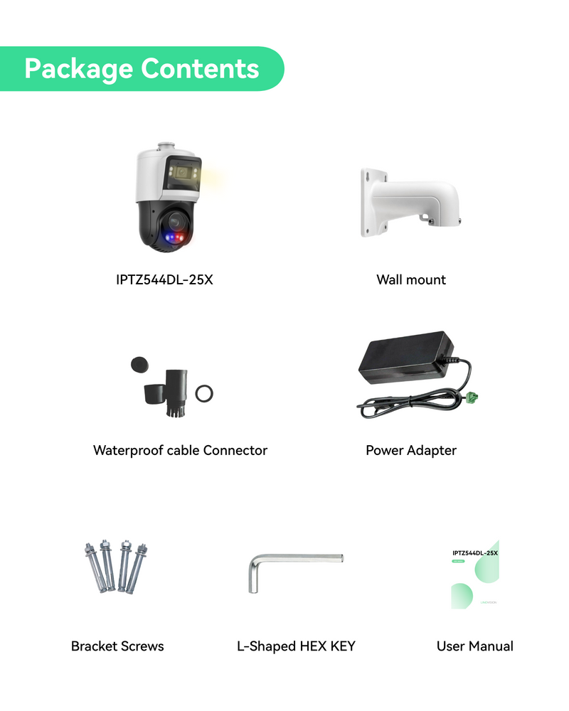 (IPTZ544DL-25X) 4MP 25x IP Speed Dome Camera with Extra Wide View Lens and Red/Blue Strobe Light