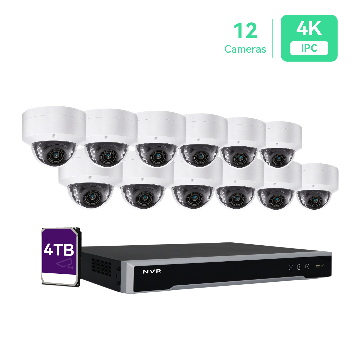 16 Channel 4K NVR PoE IP Camera System Channel 4K NVR