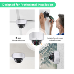 32CH 4K PoE Security Camera System, 24*6MP IP Dome Cameras, 8TB HDD