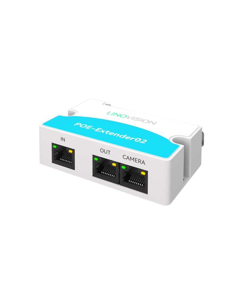 LINOVISION Mini commutateur POE passif à 2 ports Prolongateur POE IEEE 802.3af/at Répartiteur de répéteur POE Alimentation sur Ethernet 330 pieds sur câble Cat5/6 alimentant 2 appareils POE comme des caméras IP sur un câble Cat5/6