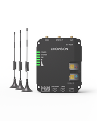 LINOVISION Routeur cellulaire robuste et polyvalent et DTU 4G avec RS232, routeur WiFi industriel 4G LTE avec double emplacement pour cartes SIM, prend en charge AT&T et T-Mobile