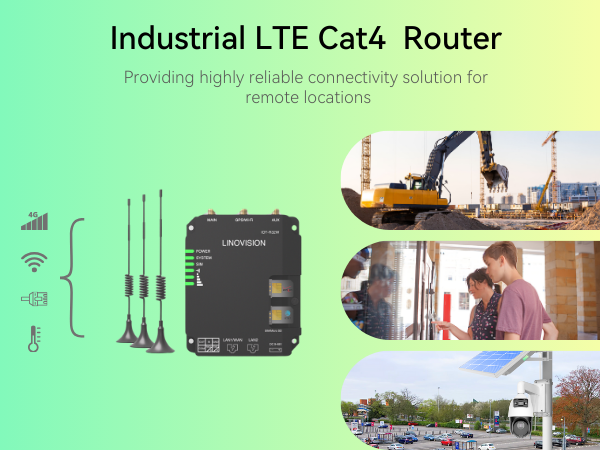 Linovision Router LINOVISION Rugged and Versatile Cellular Router & 4G DTU with RS232 ...