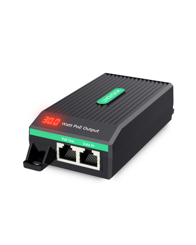 Gigabit 30W PoE+ Injector with AC 100-240V Input, IEEE802.3af/at 30W Power and Data (POE-IN3001G) | LINOVISION
