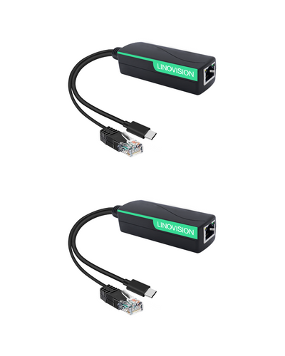 POE Splitter to USB-C Power and Ethernet Data (POE-SP01C, 2 pack)