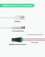 DC12V Waterproof POE Splitter, Outdoor Power Over Ethernet Splitter, 10 pack