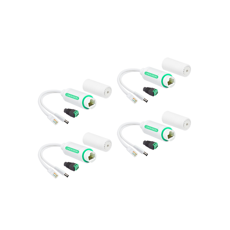 DC12V Waterproof POE Splitter, Outdoor Power Over Ethernet (Splitter POE-SP01P,2/4/10 pack)