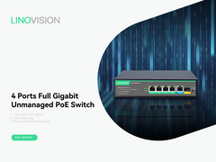 4-poorts industriële PoE switch met SFP 4-poorts industriële PoE switch met SFP
