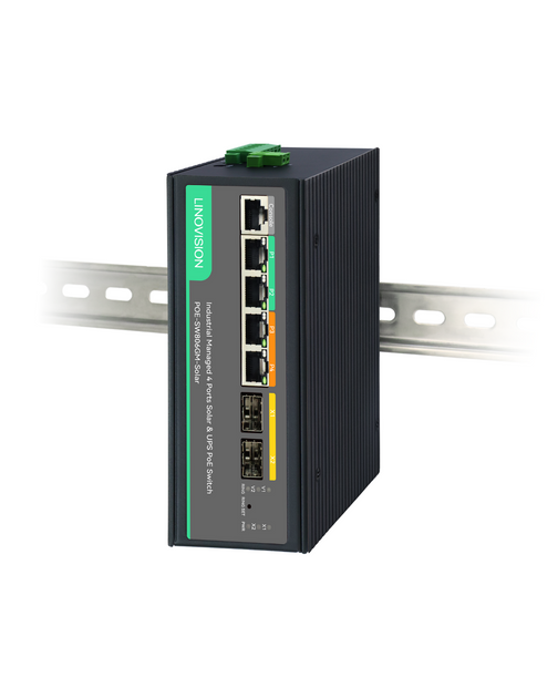 L2 Managed Solar PoE Switch with Built-in MPPT Solar Charge
