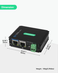 Industrial Gigabit POE+ Splitter with DC12V/DC24V/POE 24V Output, 5 pack